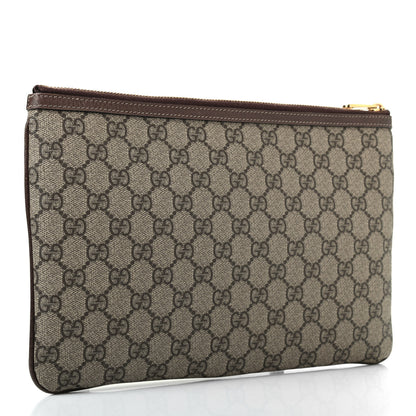 Gucci GG Supreme Monogram Large Ophidia Pouch Clutch Brown 3 of 7
