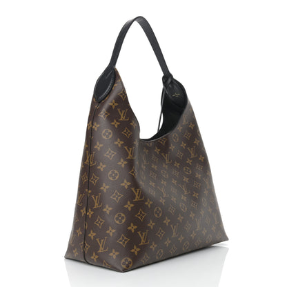 Louis Vuitton Monogram Flower Hobo Black 3 of 8