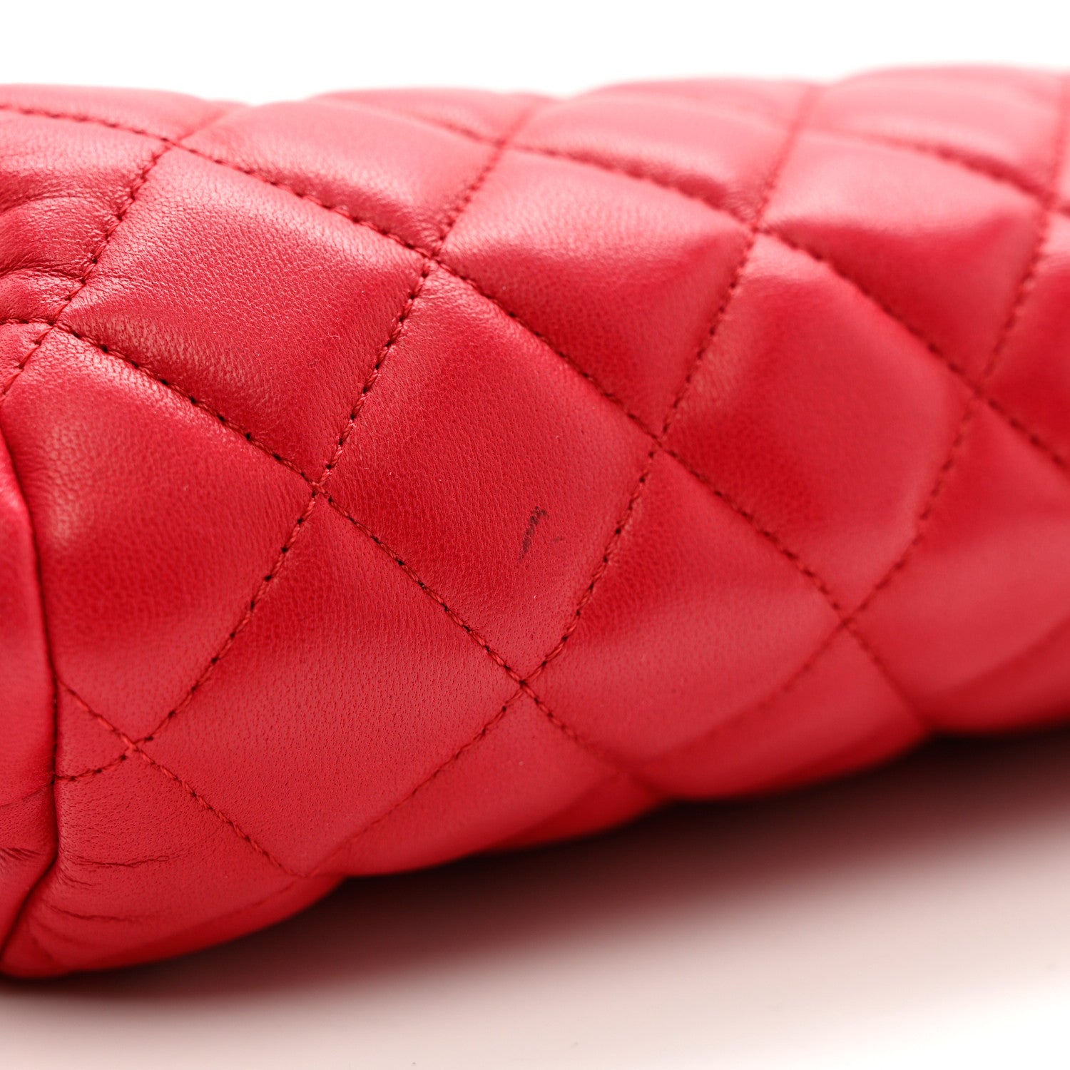 Chanel Lambskin Quilted Timeless Clutch Red 7 of 8