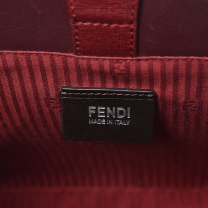 Fendi Vitello Elite Calfskin Colorblock Petite 2Jours Tote Argento Rosso 7 of 10