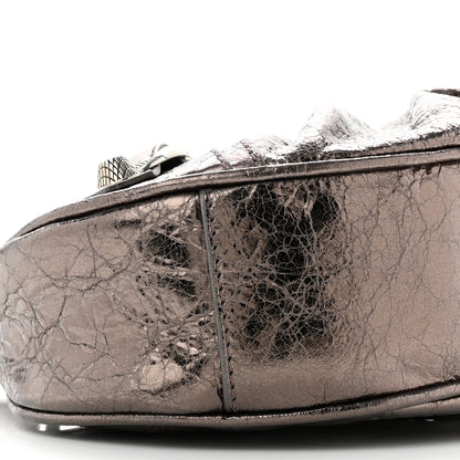 Balenciaga Metallic Agneau Arena Le Cagole Shoulder Bag XS Dark Bronze 10 of 11