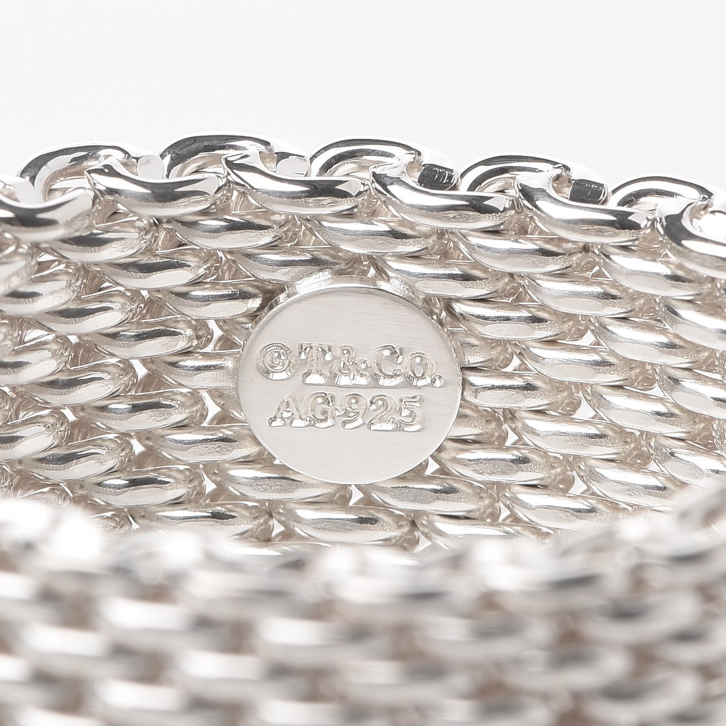 Sterling Silver Mesh Somerset Ring 59 8.75