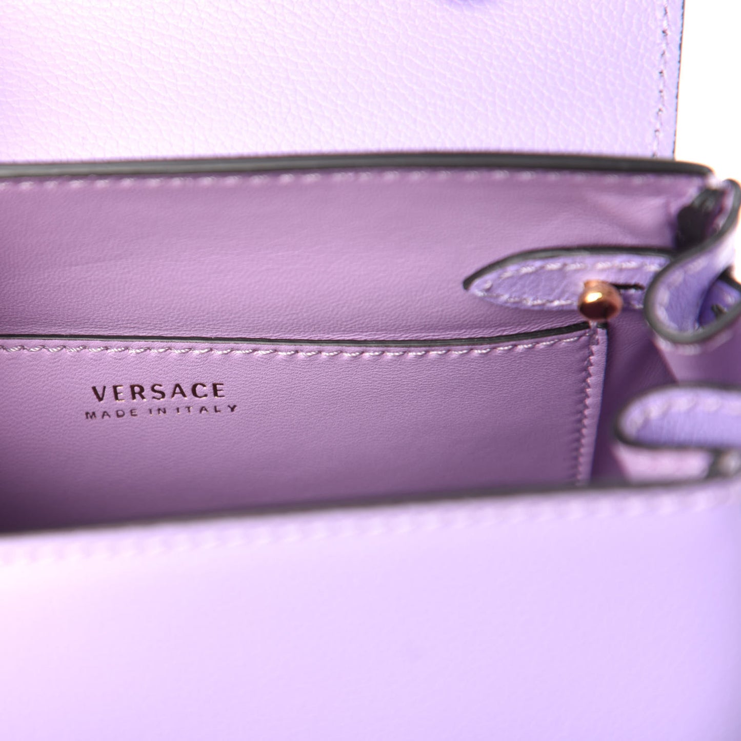 Calfskin Medusa Small Top Handle Handbag Lilac