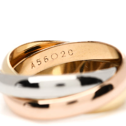 Cartier 18K Pink Yellow White Gold Classic Les Must De Cartier Trinity Ring 54 6.75 4 of 6