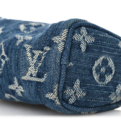 Louis Vuitton Monogram Denim Pochette Speedy PM Key Holder Blue 9 of 9