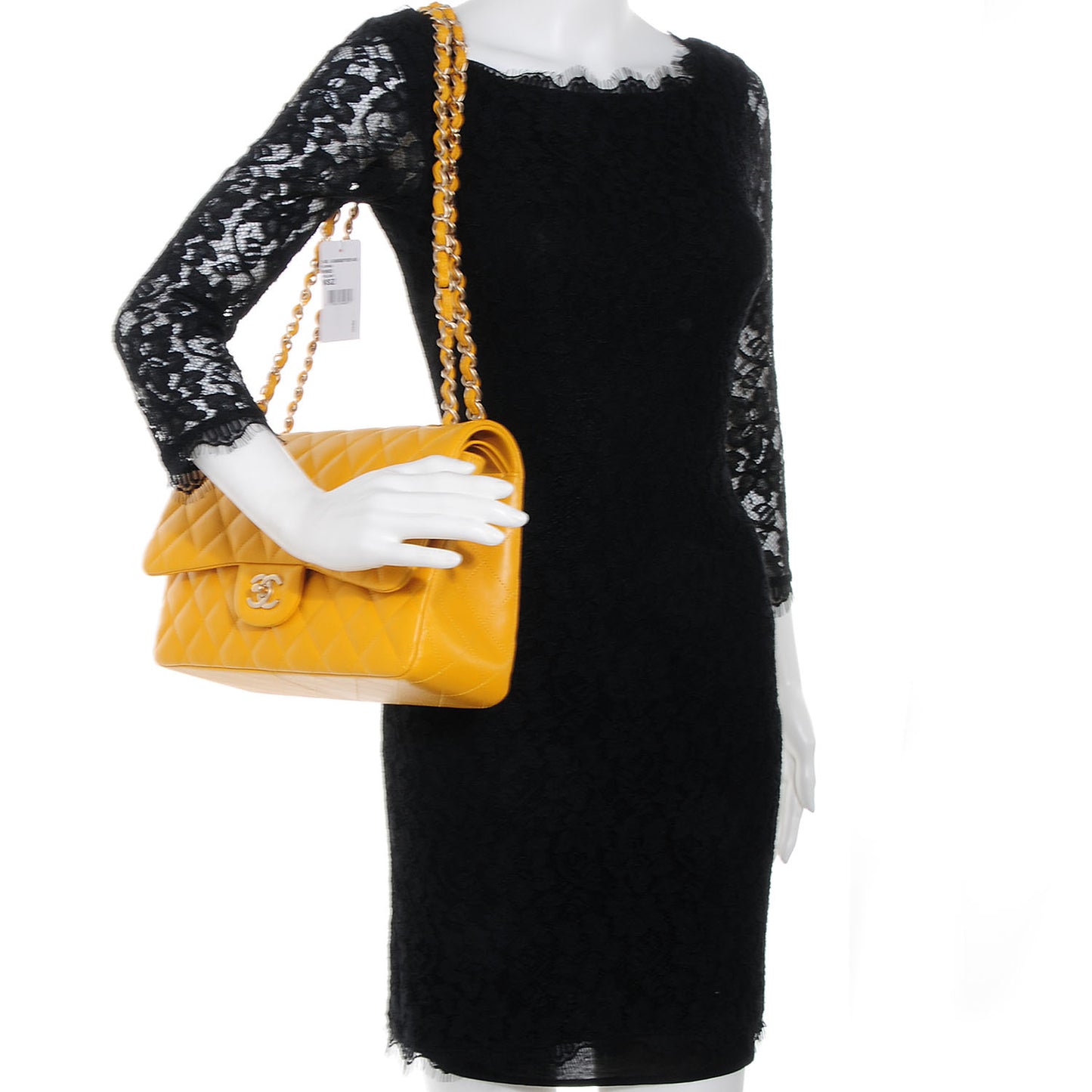 Lambskin Jumbo Double Flap Yellow