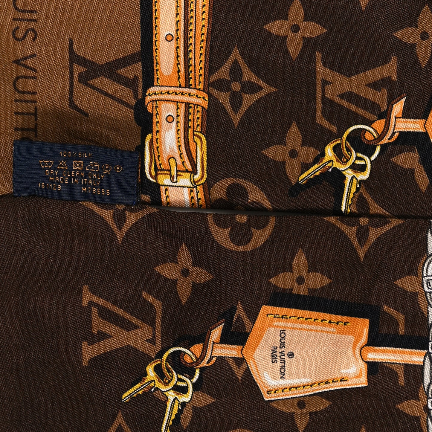 Silk Monogram Confidential Bandeau Brown