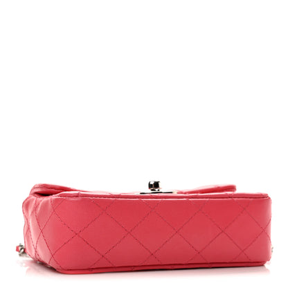 Chanel Lambskin Quilted Extra Mini Rectangular Flap Coral 4 of 13