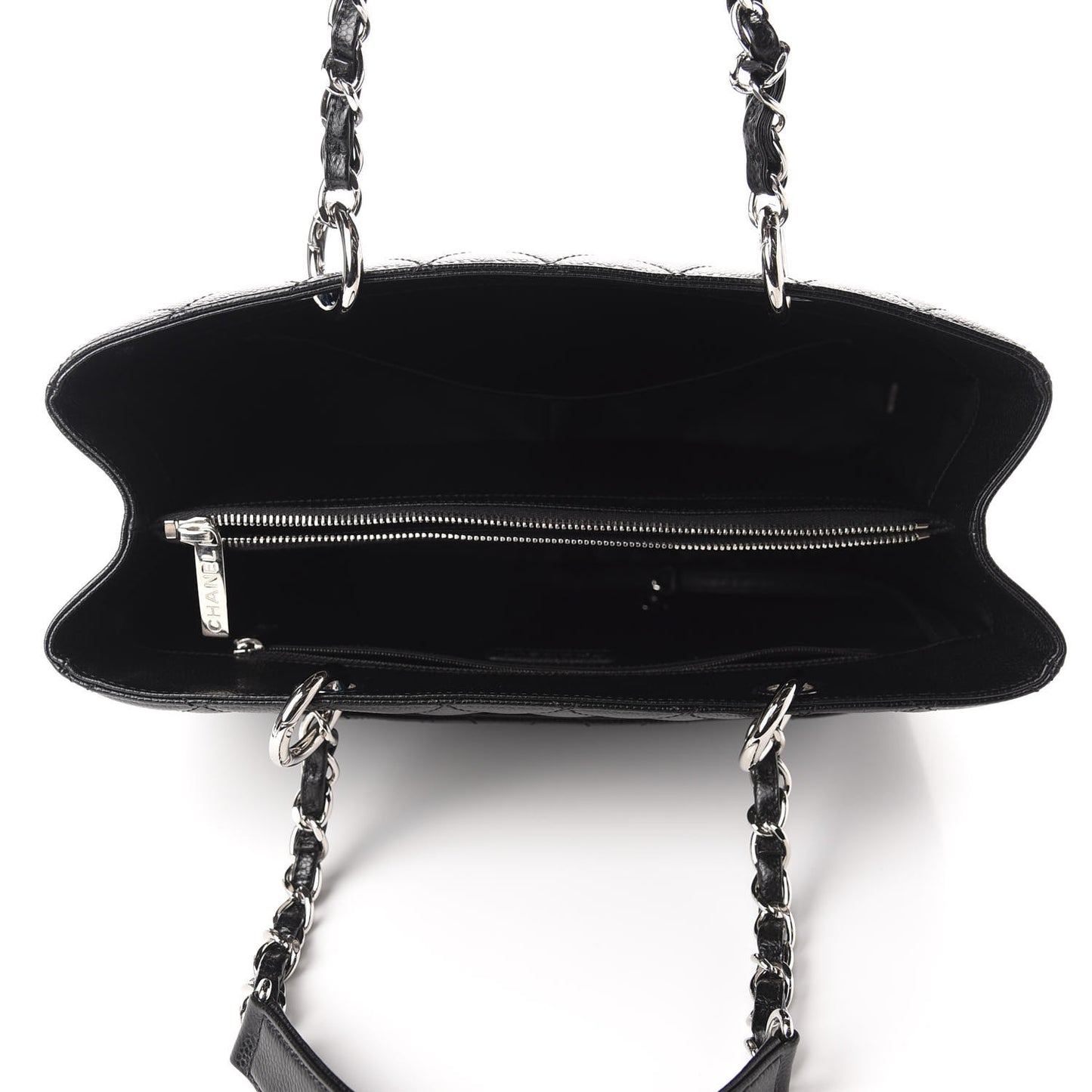 Caviar Quilted Grand Shopping Tote GST Black