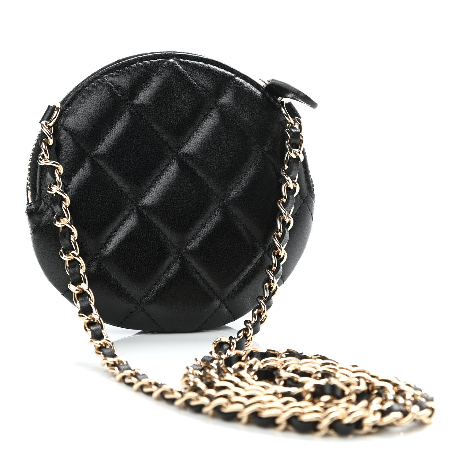 Chanel Lambskin Mini Camellia Bouquet Clutch With Chain Black 3 of 11