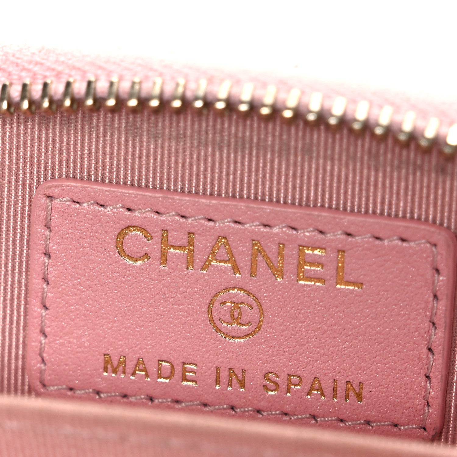 Chanel Iridescent Caviar Quilted Zip Coin Purse Pink 6 of 7