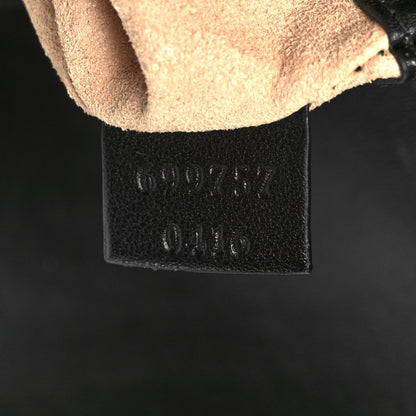 Gucci Calfskin Matelasse Monochrome GG Marmont Chain Belt Bag Black 7 of 10