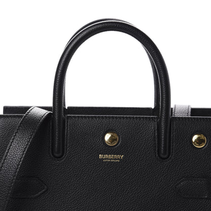 Burberry Grainy Calfskin Mini Two Handle Title Bag Black 9 of 9