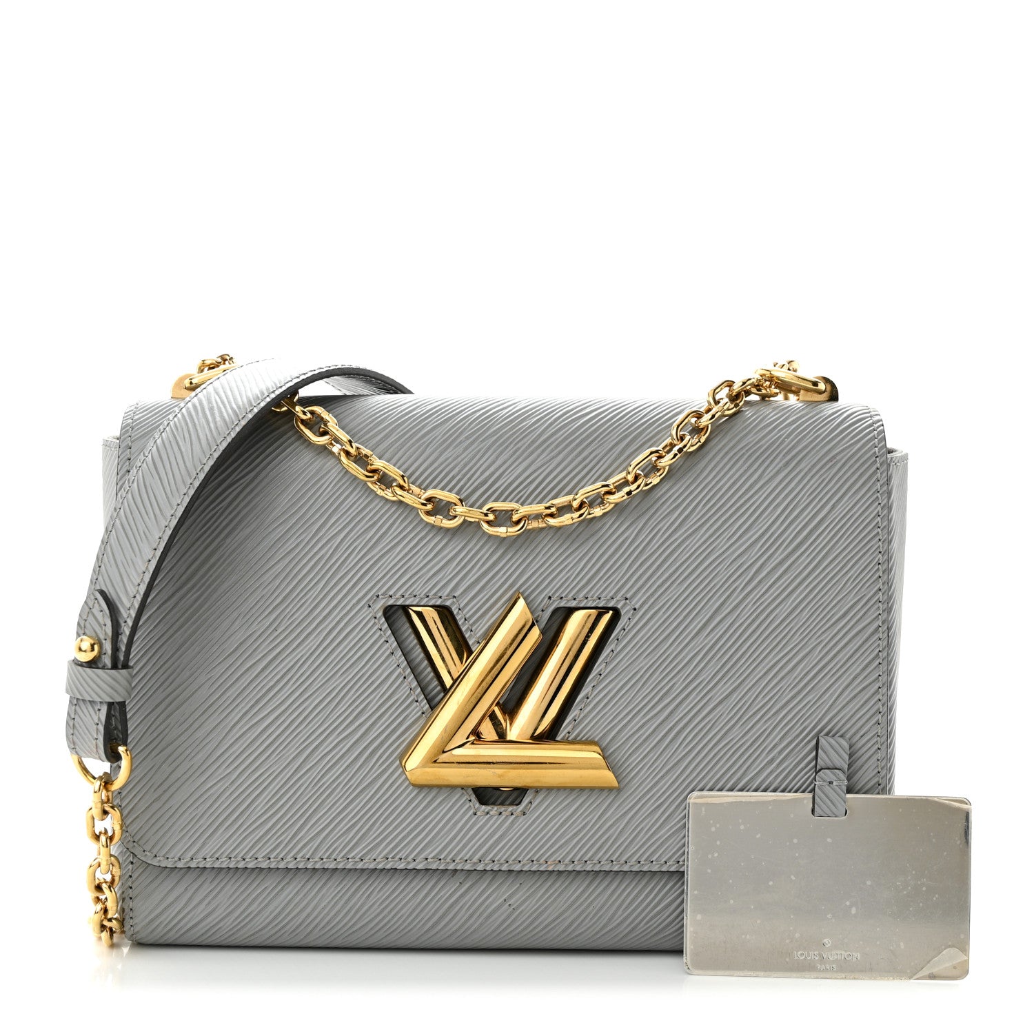 Louis Vuitton Epi Twist Shoulder Bag MM Gris Cloudy 3 of 15