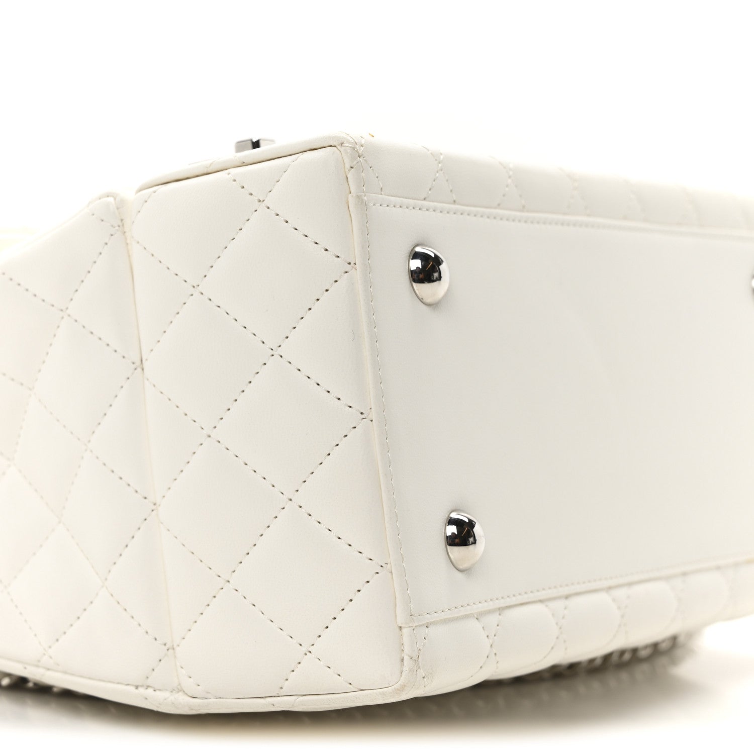 Chanel Lambskin Quilted Cockpit Flap Bag White 9 of 10