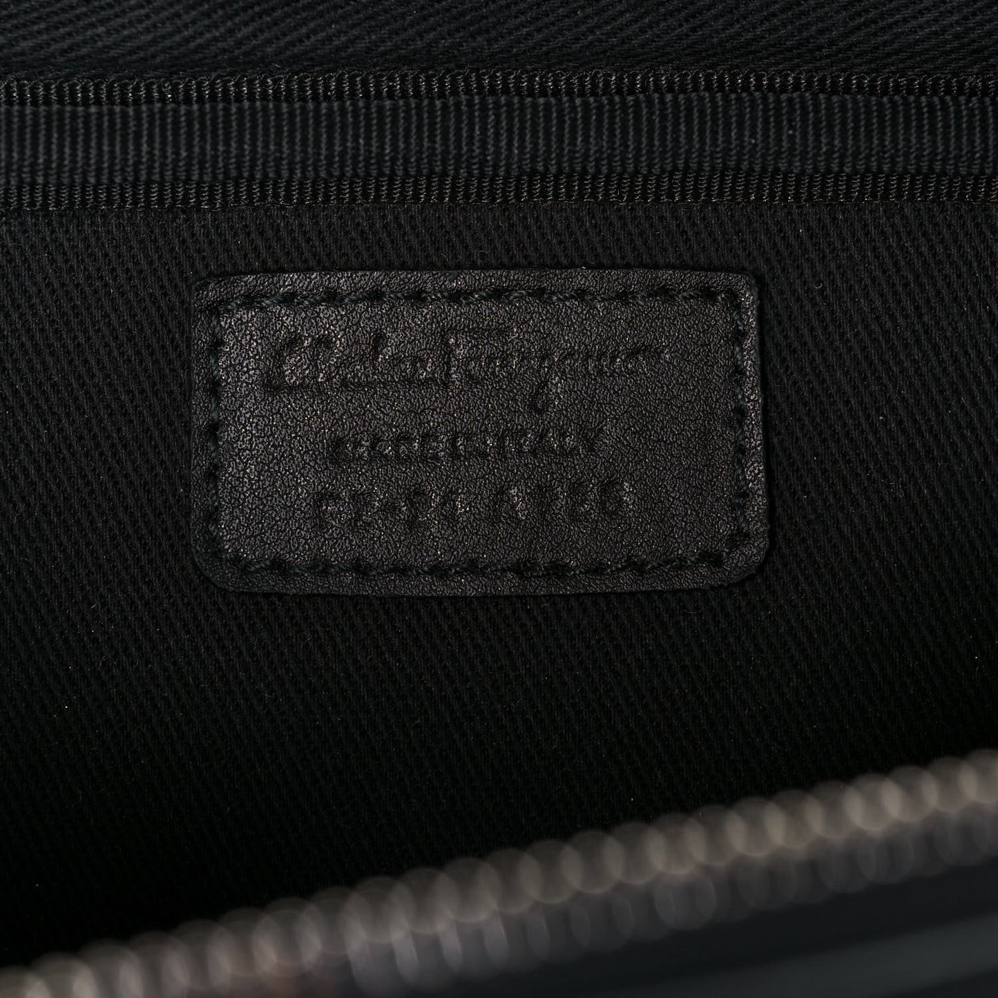 Gancini Monogram Calfskin Waist Bag Black Grey