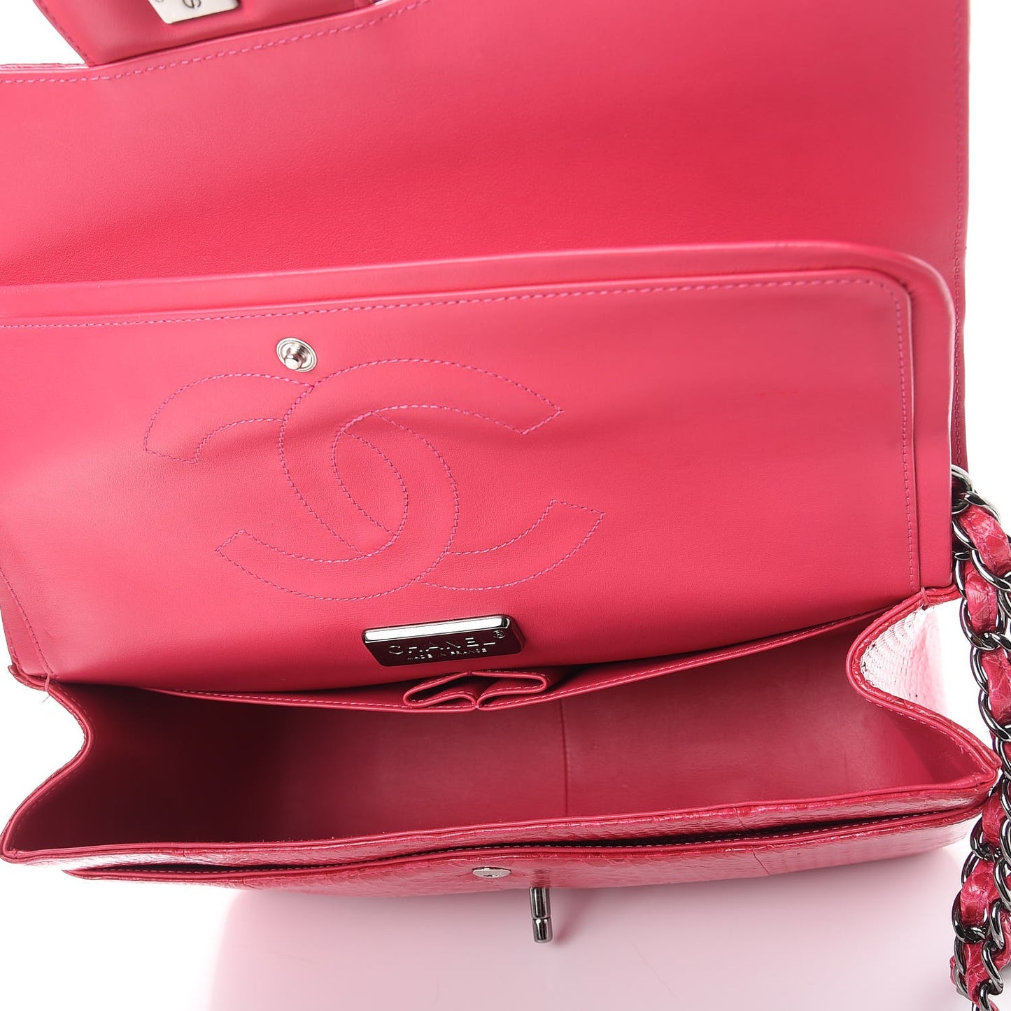 Python Jumbo Double Flap Dark Pink