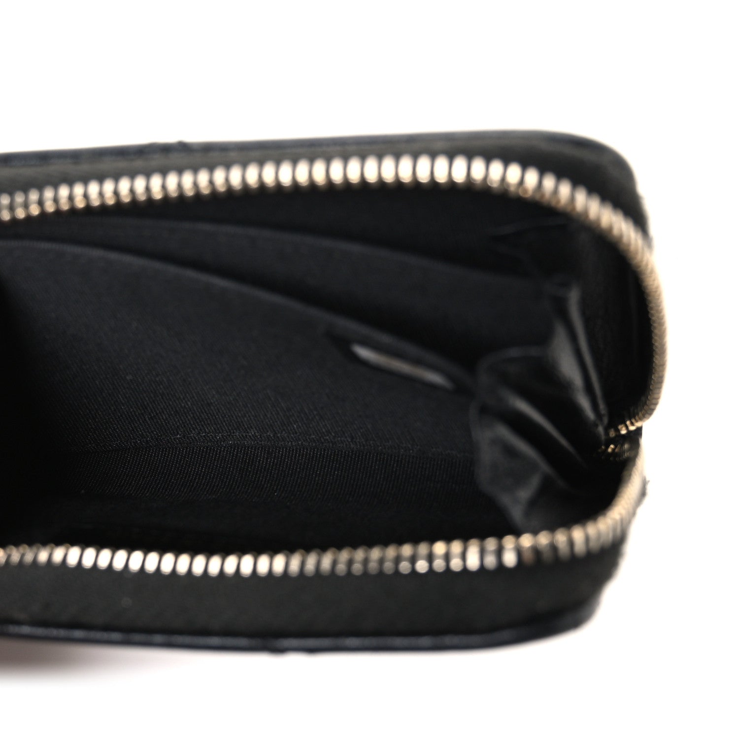Chanel Lambskin Quilted Chanel 19 Zip Around Coin Purse Wallet Black 5 of 8