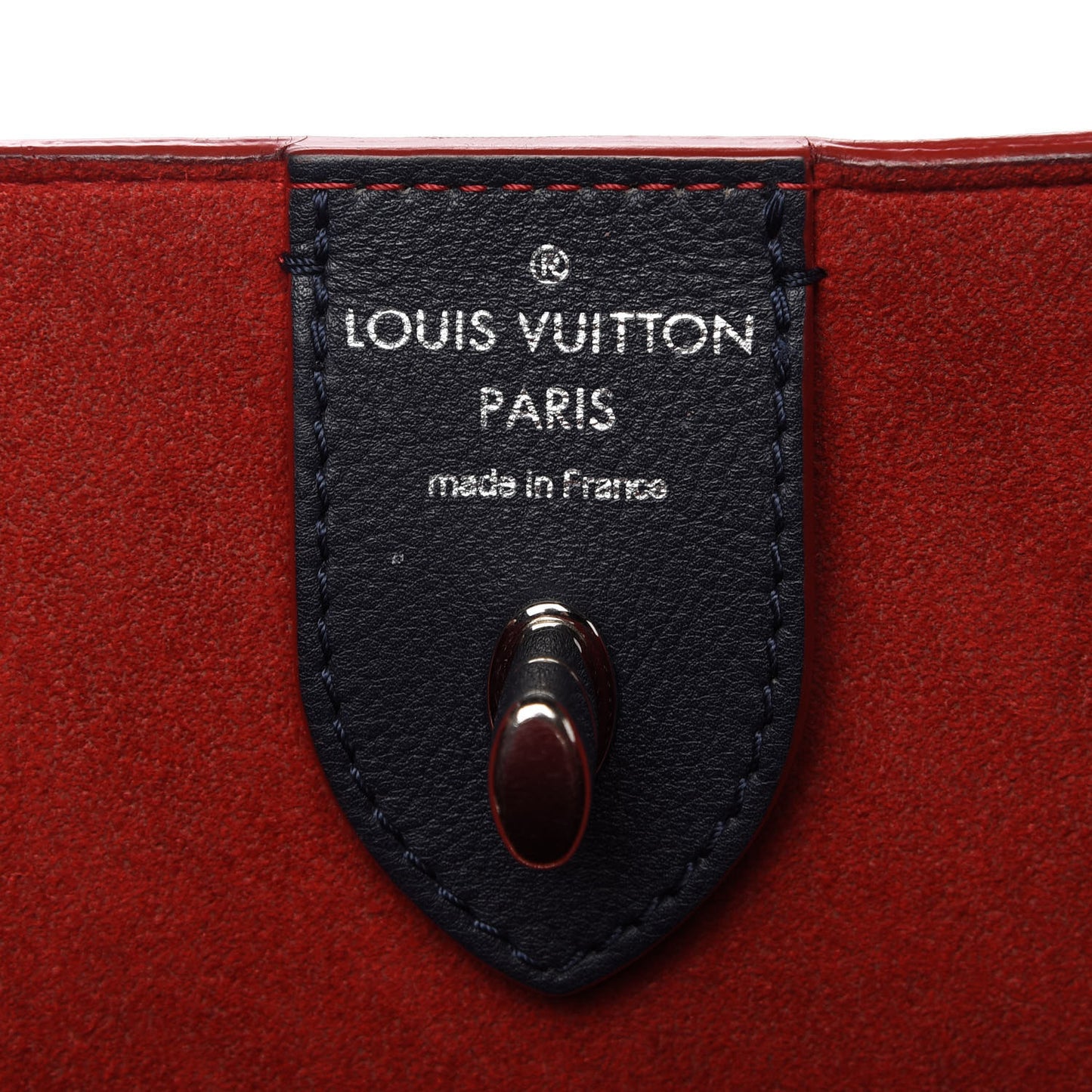 Calfskin Braided Lockme Cabas Marine Rouge