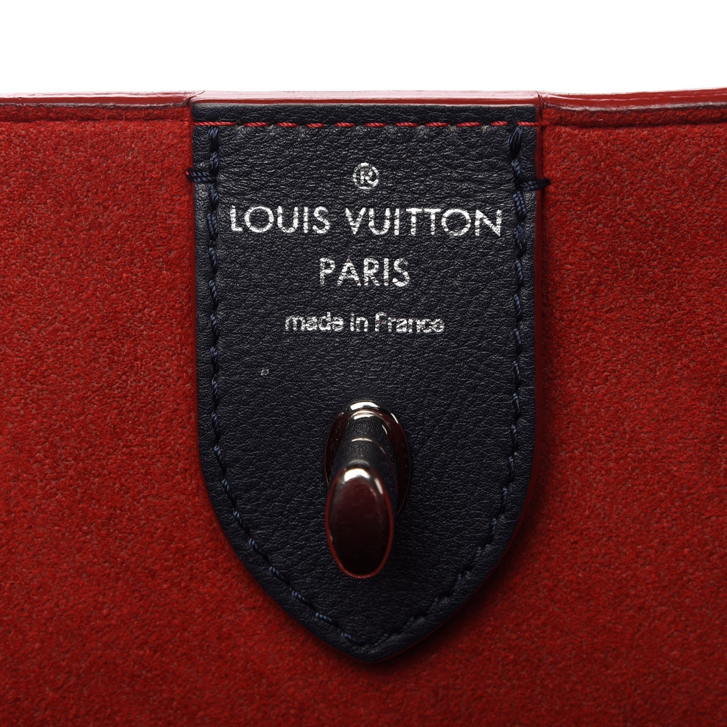Louis Vuitton Calfskin Braided Lockme Cabas Marine Rouge 6 of 13