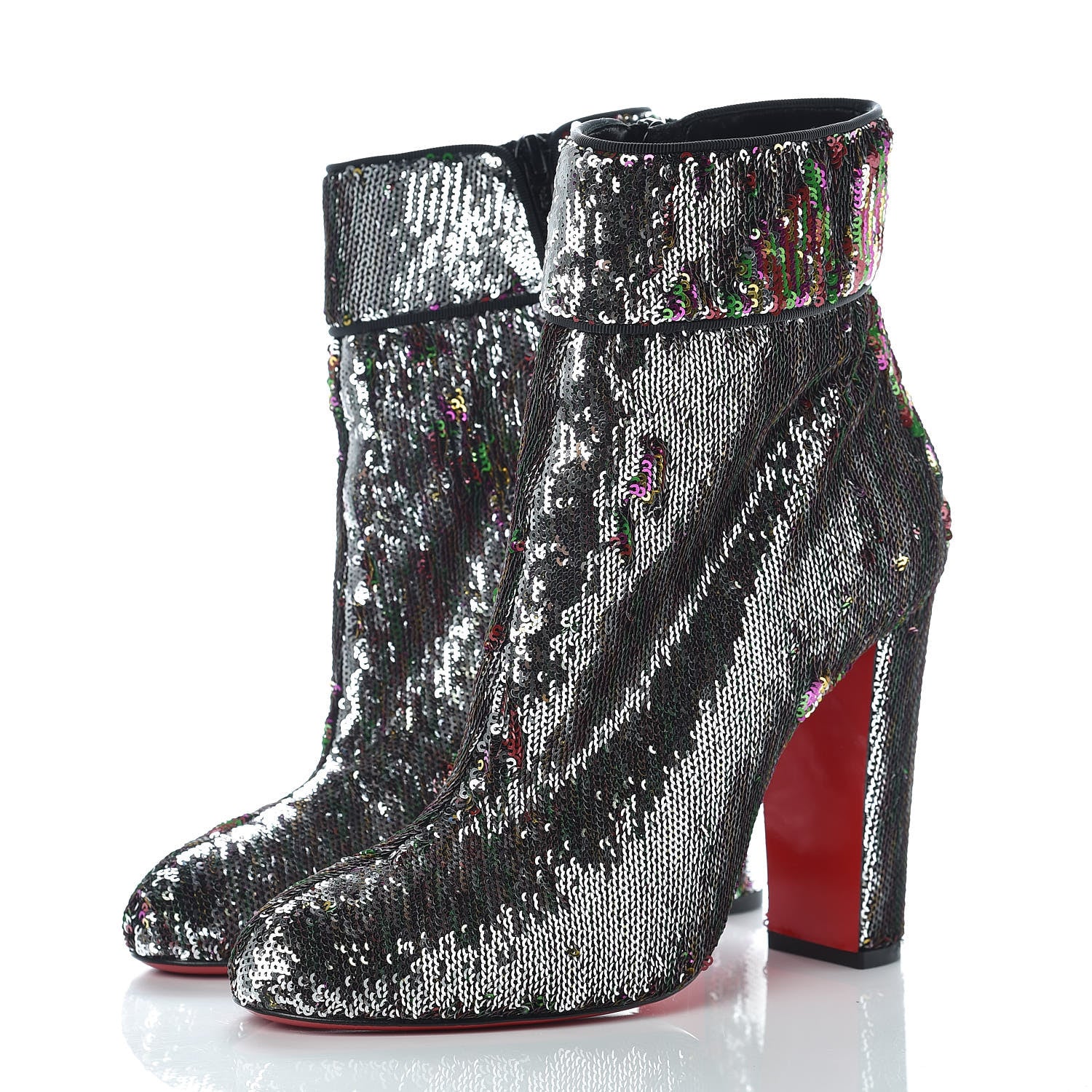 Christian Louboutin Paillettes Moulamax 100 Booties 40 Multicolor 3 of 8