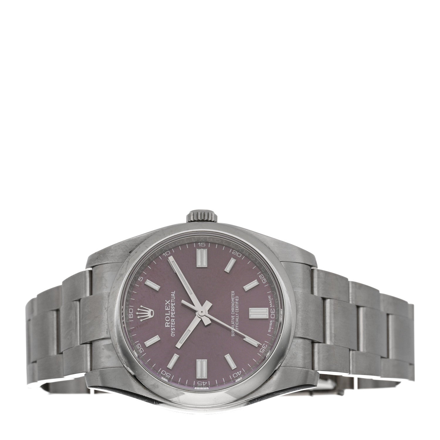 Rolex Stainless Steel 36mm Oyster Perpetual Watch Red Grape 116000 2 of 5