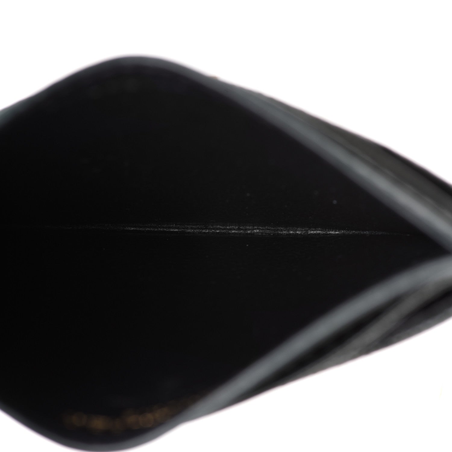 Saint Laurent Grain De Poudre Matelasse Chevron Monogram Credit Card Case Peacock Green 5 of 9