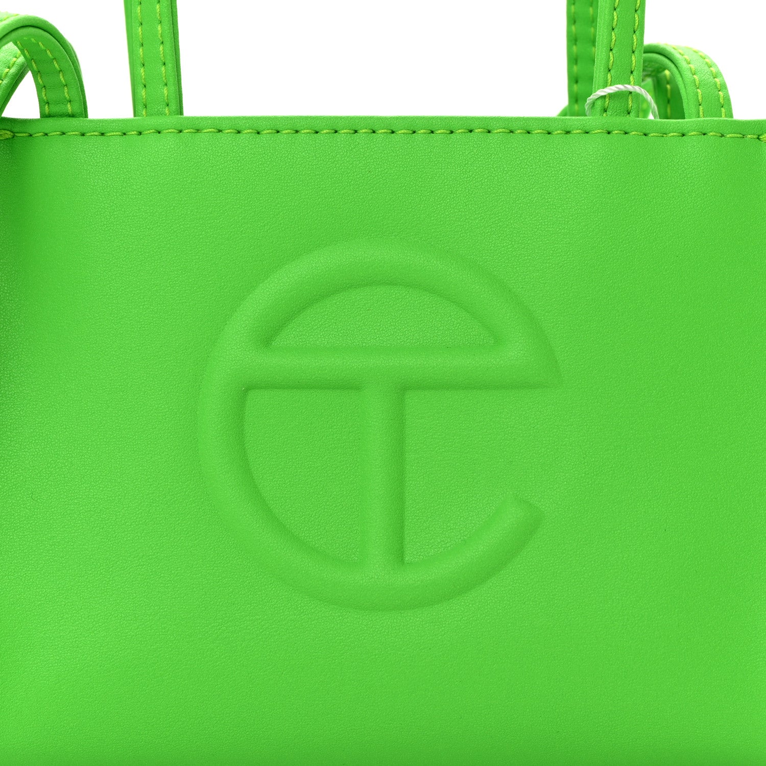 Telfar Vegan Leather Small Shopping Bag Highlighter Green 8 of 10
