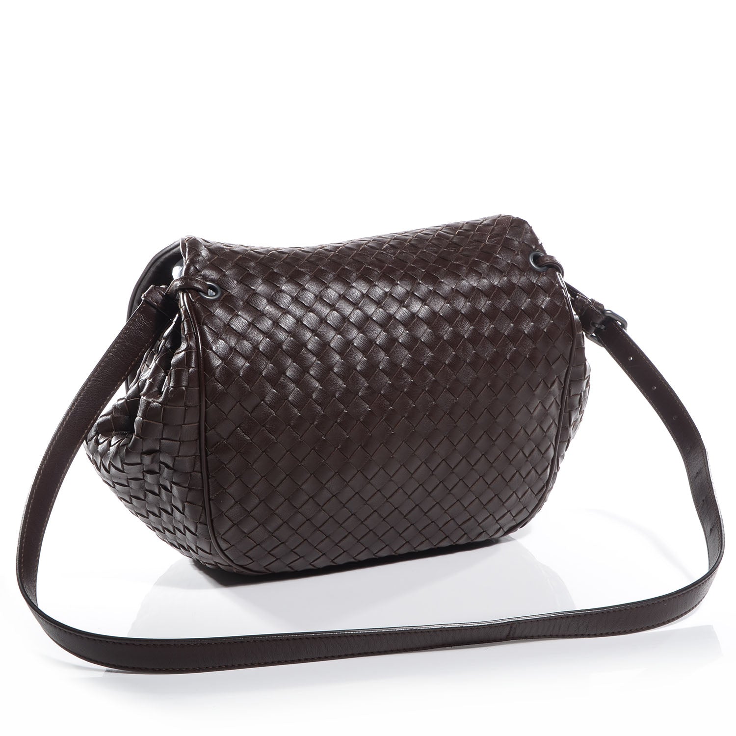Bottega Veneta Nappa Intrecciato Messenger Bag Ebano 3 of 8