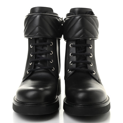 Gucci Flores Calfskin Nappa Matelasse GG 40mm Ankle Boots 40 Black 2 of 8