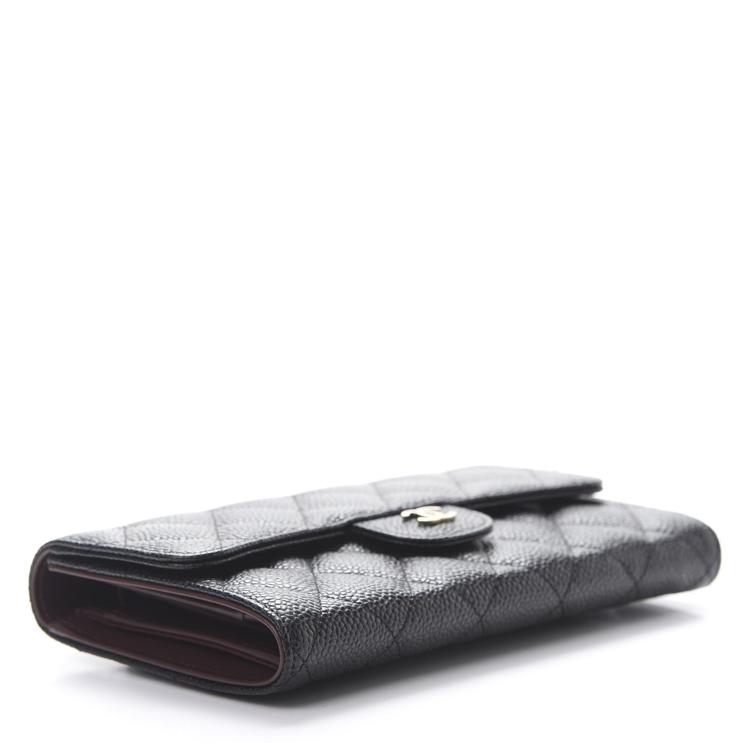 Chanel Caviar Quilted Long Flap Wallet Black 4 of 9