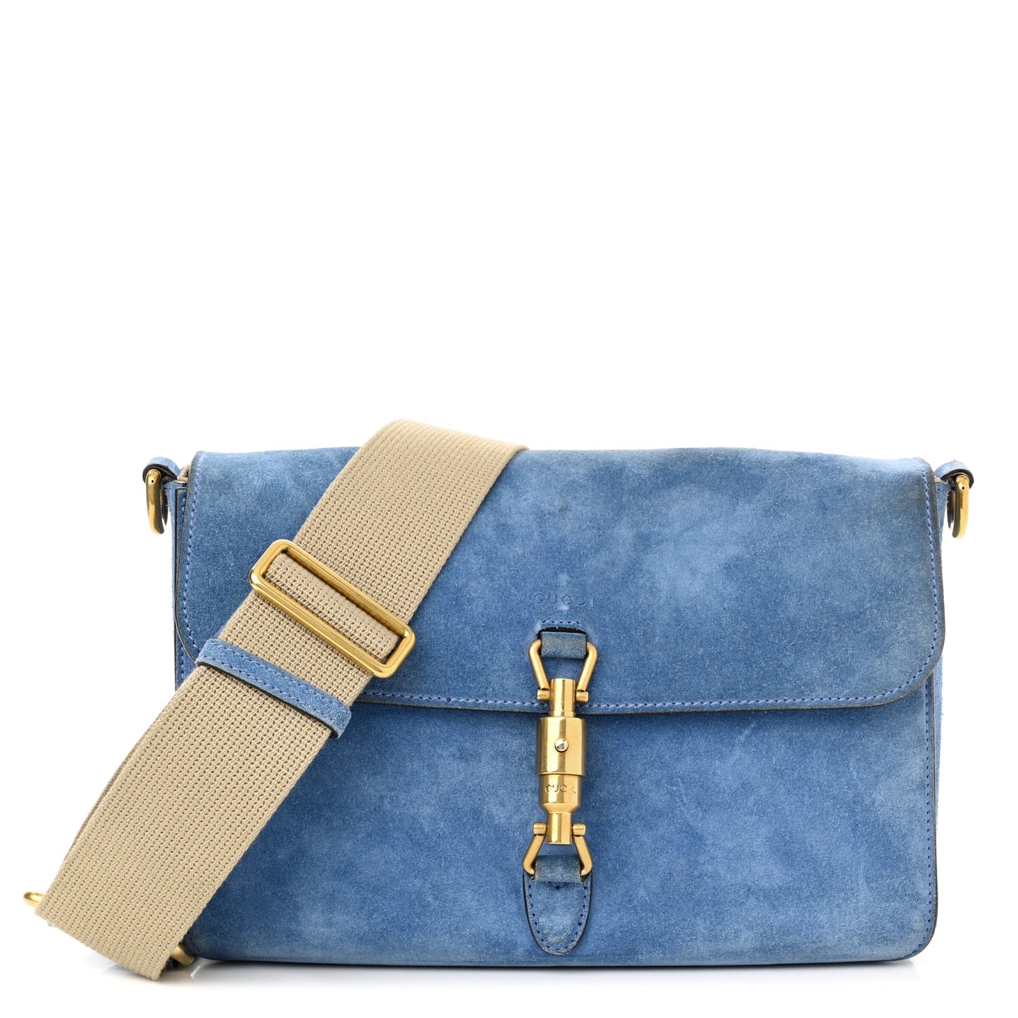 Soft Suede Small Jackie Shoulder Bag Cerulean Blue