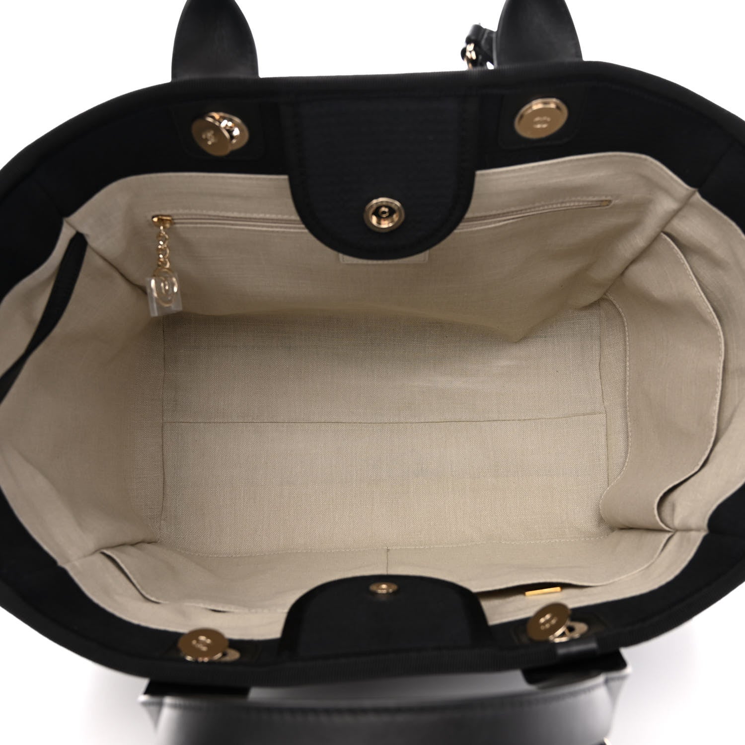 Chanel Mixed Fibers Medium Deauville Tote Black 6 of 11