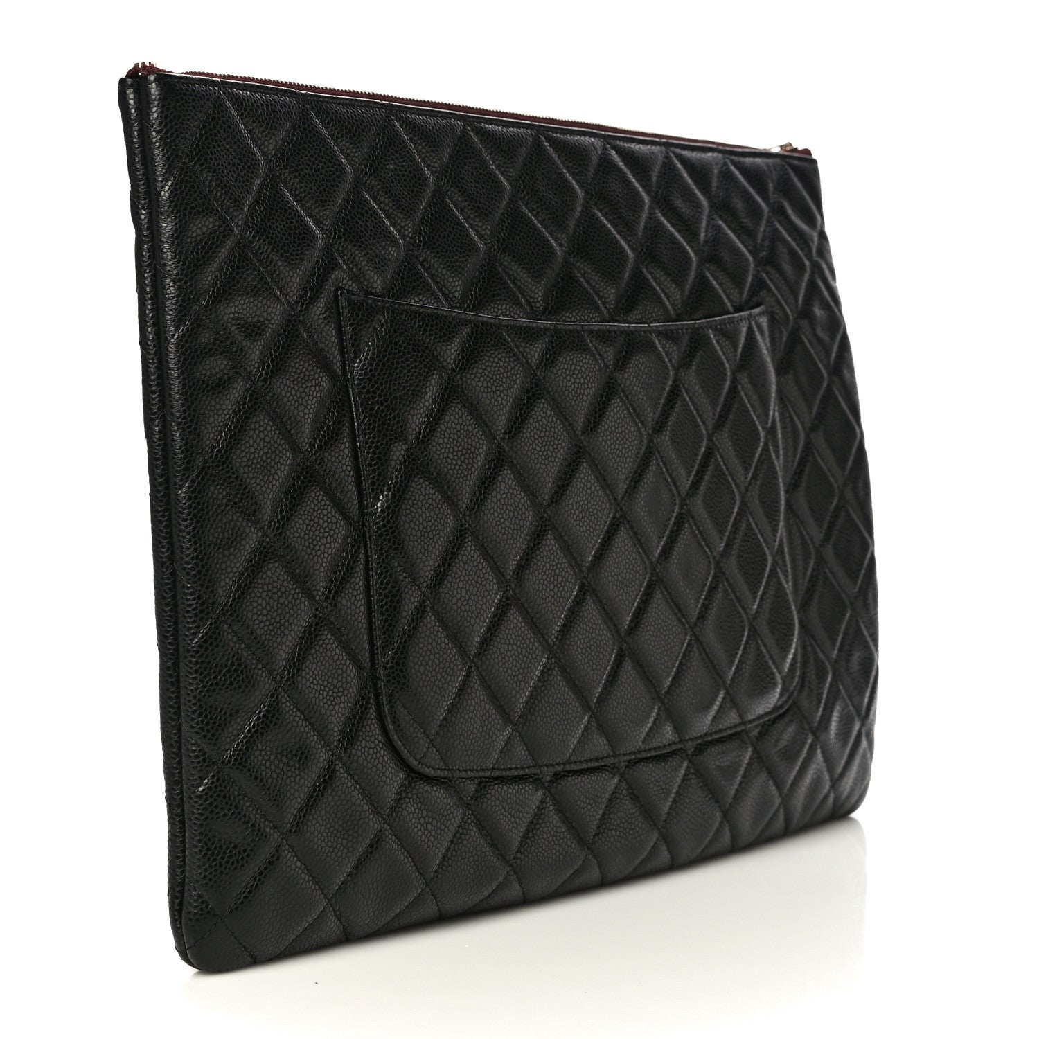 Chanel Caviar Quilted Large Cosmetic Case Black 3 of 10