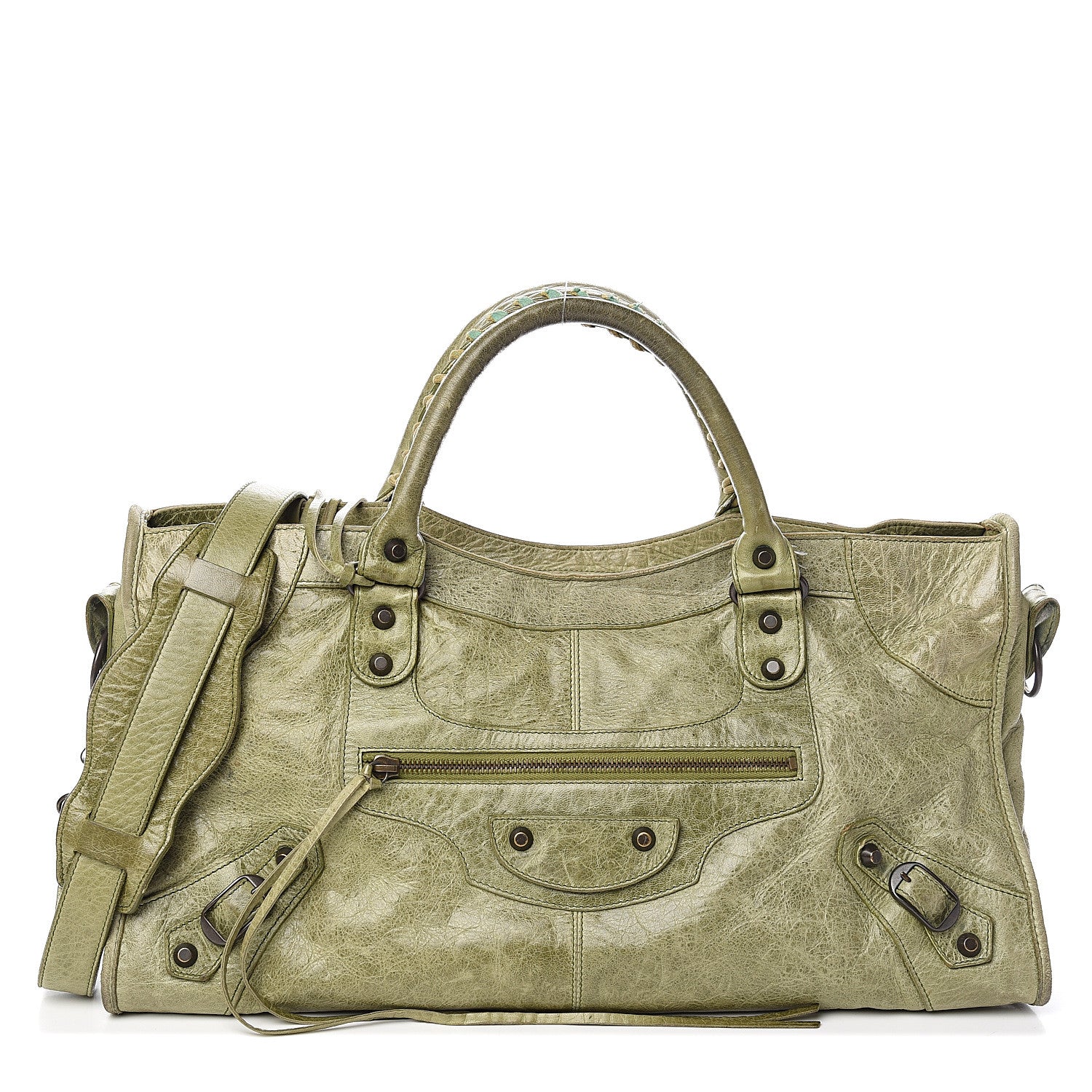 Balenciaga Agneau Classic Hardware Part Time Light Olive 1 of 18