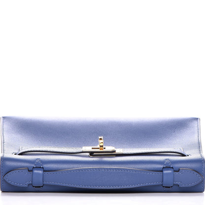 Hermes Swift Kelly Pochette Clutch Bleu Brighton 26 of 27