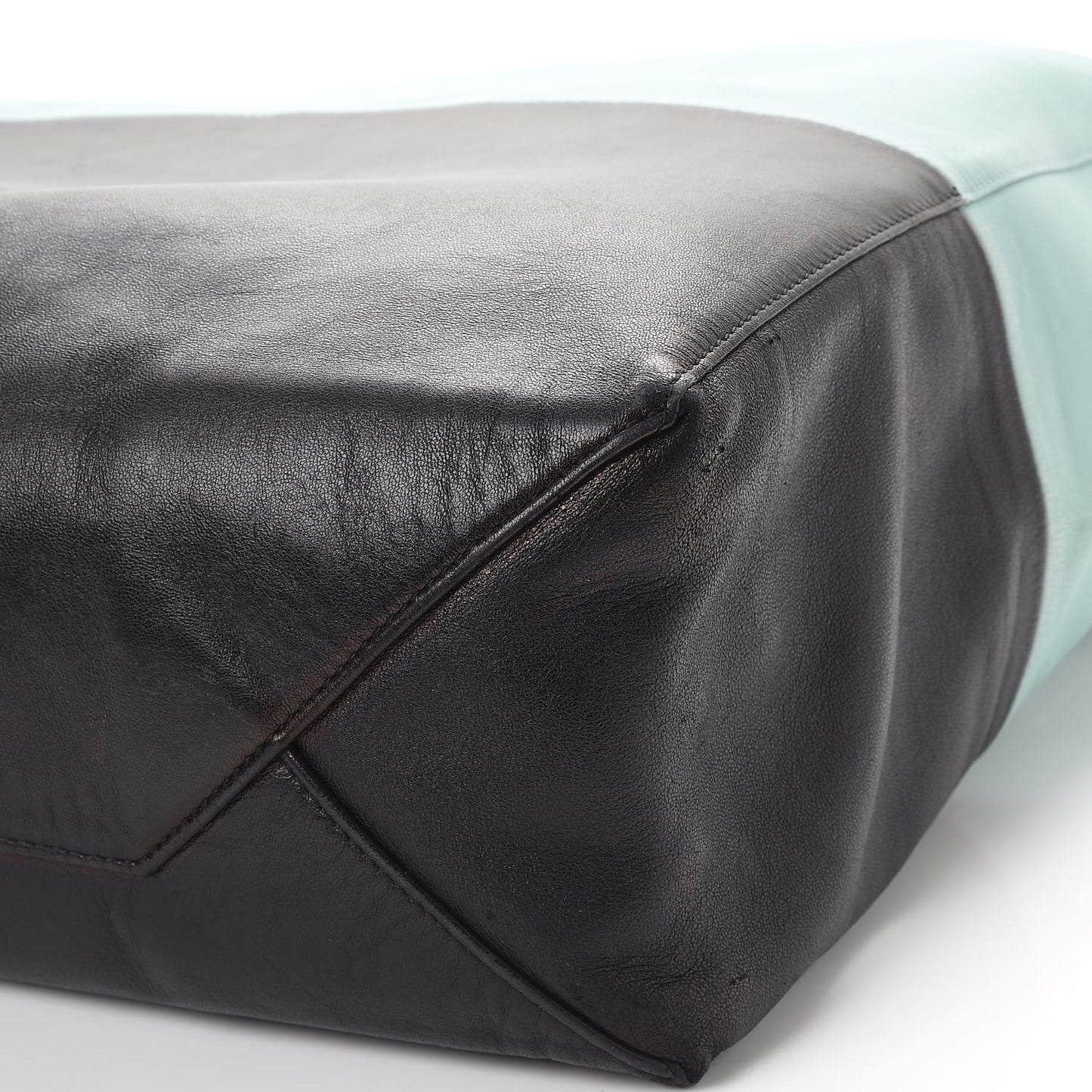 Lambskin Vertical Bi-Cabas Blue Black