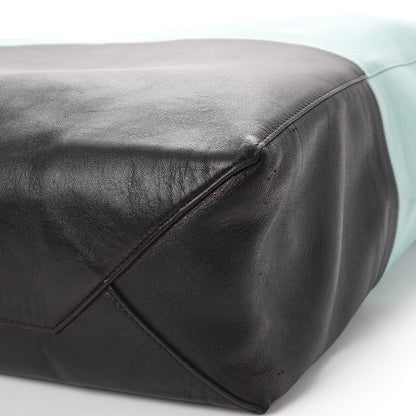 Celine Lambskin Vertical Bi-Cabas Blue Black 20 of 21