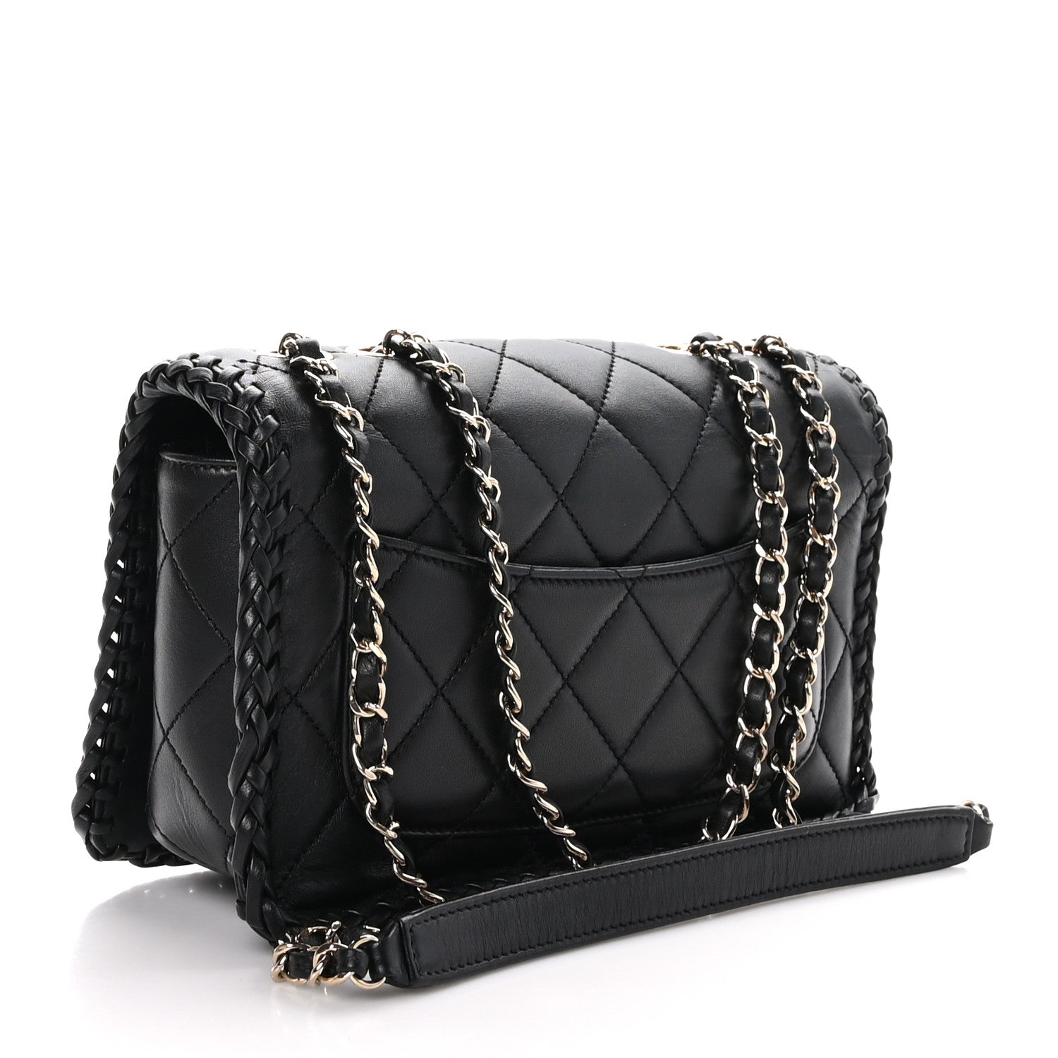 Chanel Lambskin Quilted Medium Whipstitch Flap Bag Black 3 of 10