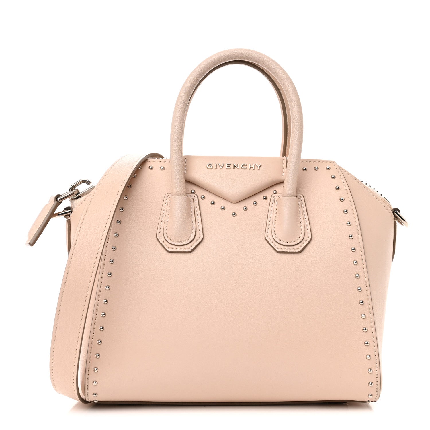 Givenchy Smooth Calfskin Mini Studded Antigona Pale Pink 1 of 17