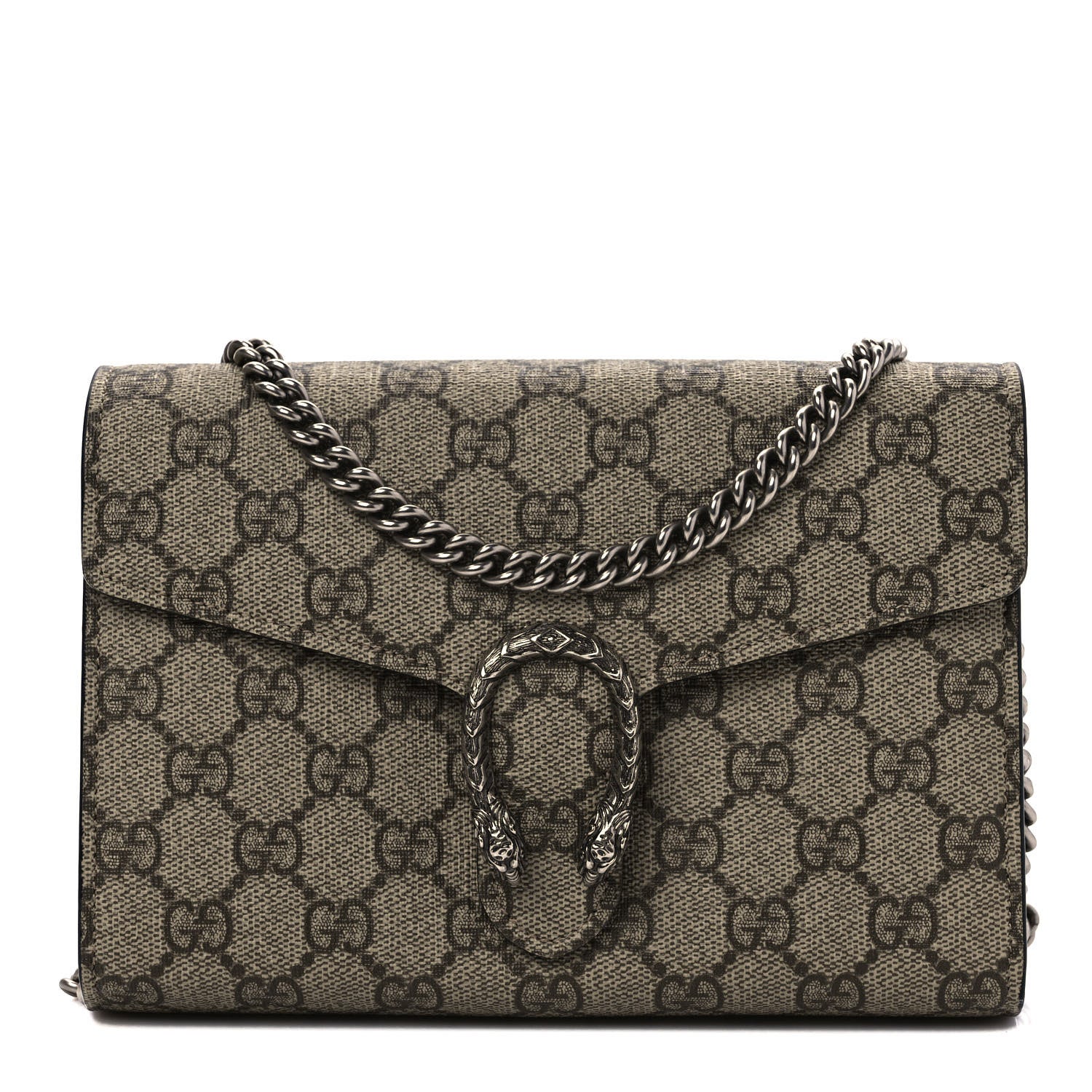 Gucci GG Supreme Monogram Mini Dionysus Chain Wallet Beige Black 1 of 7