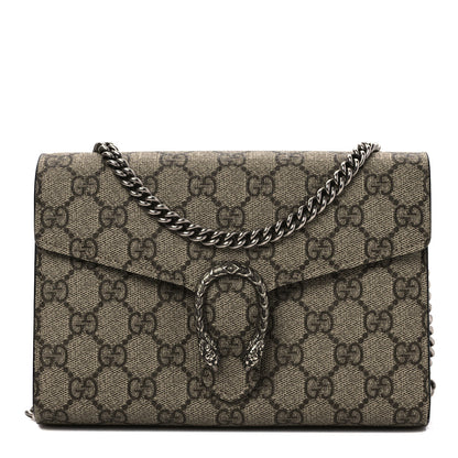 Gucci GG Supreme Monogram Mini Dionysus Chain Wallet Beige Black 1 of 7
