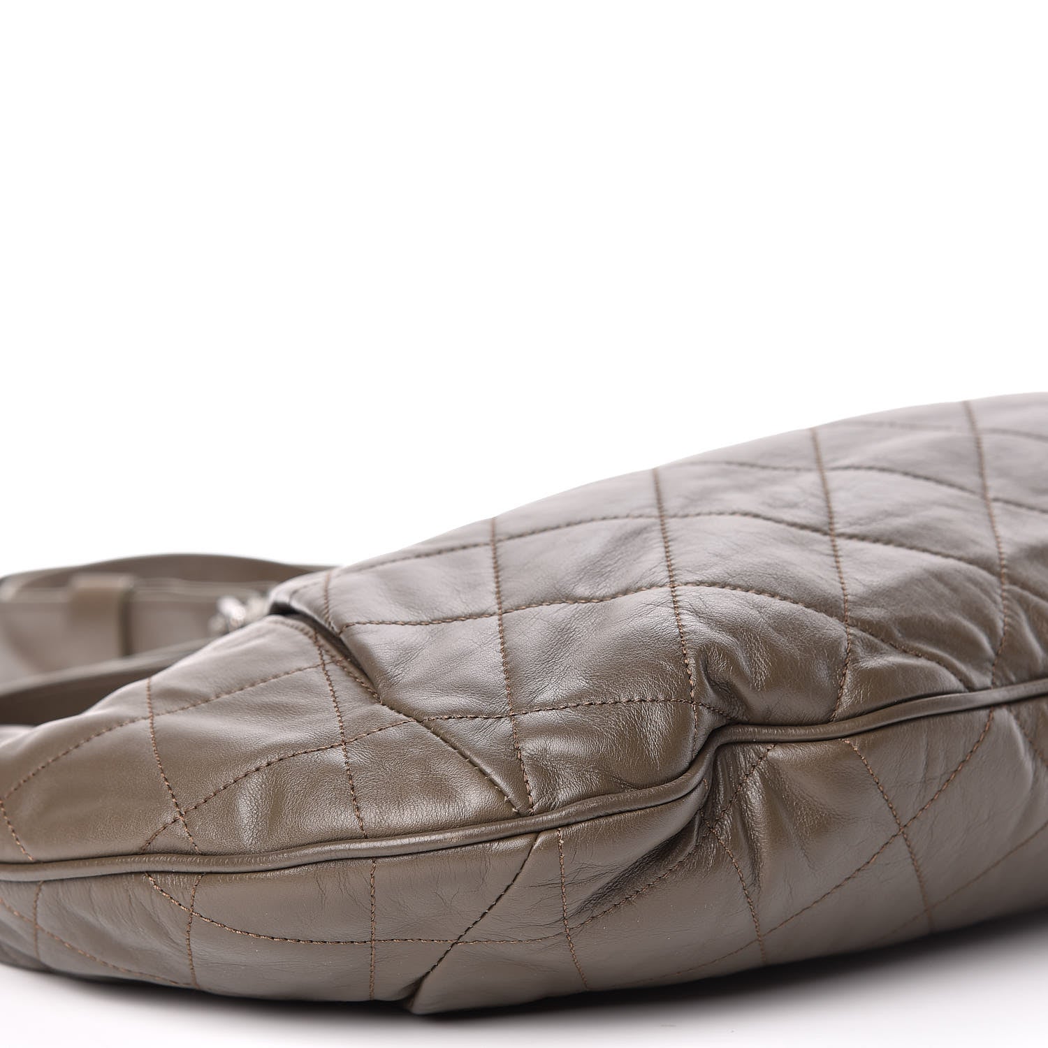 Chanel Calfskin Coco Pleats Hobo Olive 6 of 10