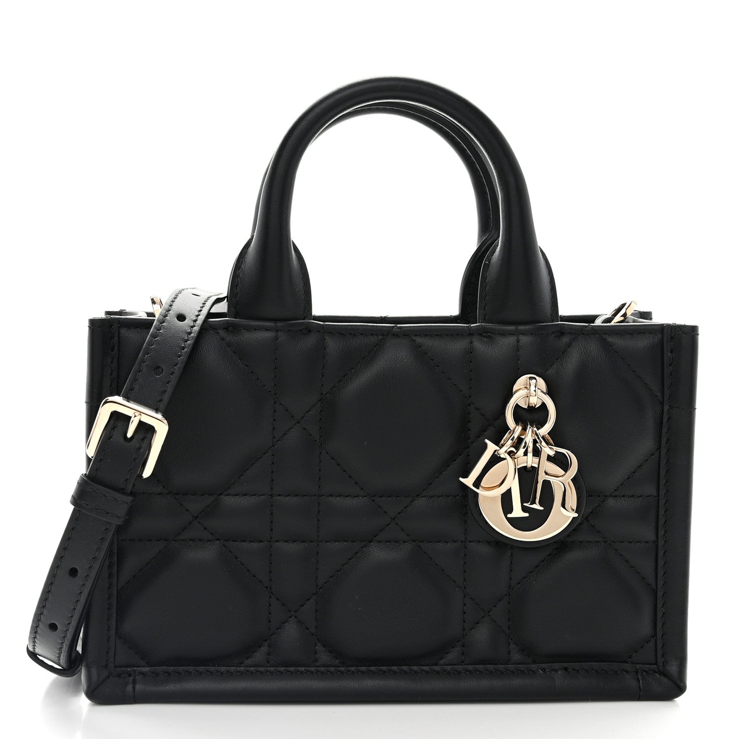 Christian Dior Calfskin Macrocannage Mini Book Tote Black 1 of 10