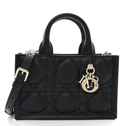 Christian Dior Calfskin Macrocannage Mini Book Tote Black 1 of 10