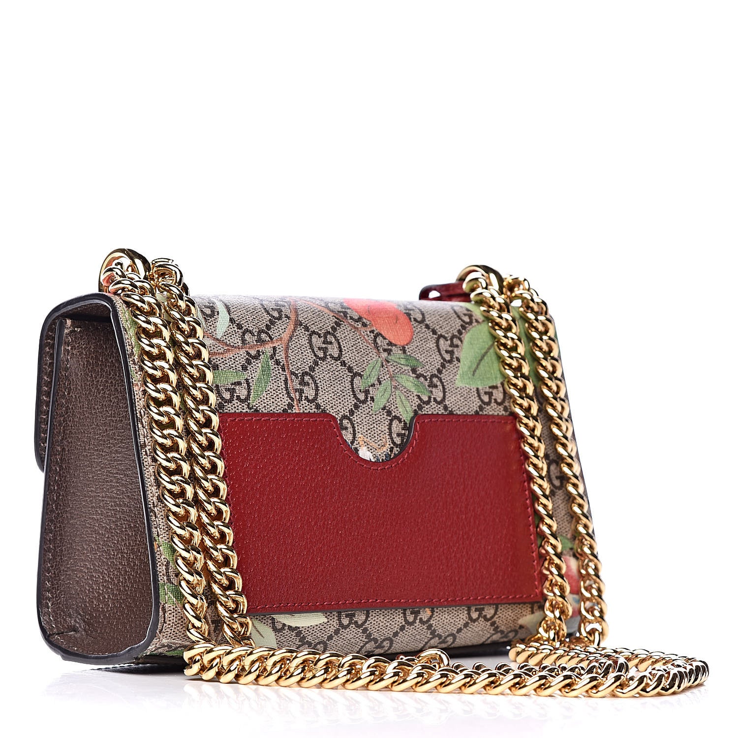 Gucci GG Supreme Monogram Tian Small Padlock Shoulder Bag Beige Multicolor New Acero 3 of 10