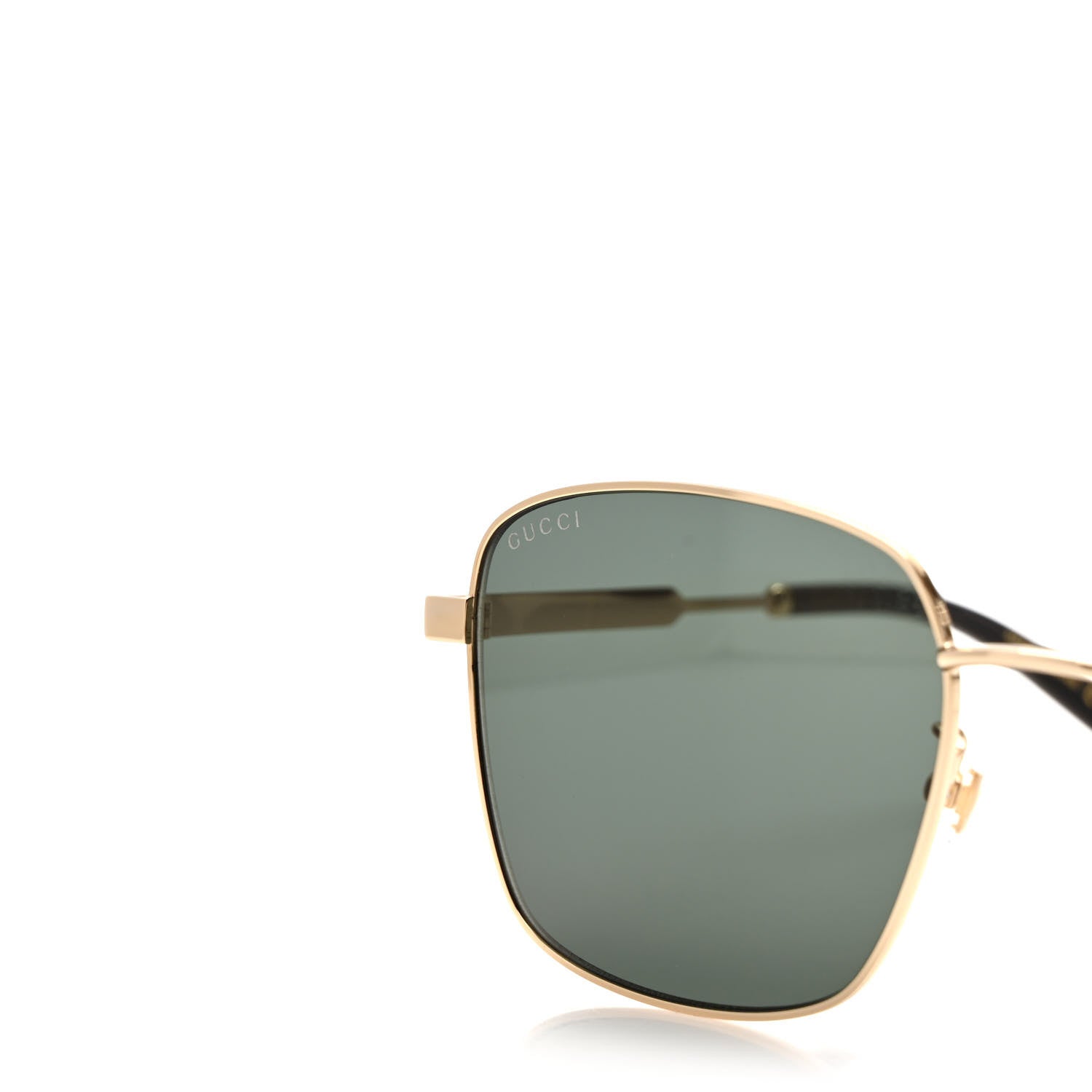 Gucci Web Rectangular Frame Interlocking G Sunglasses GG0852SK Gold 5 of 8