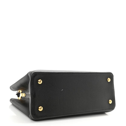 Louis Vuitton Taurillon Capucines GM Black 4 of 13