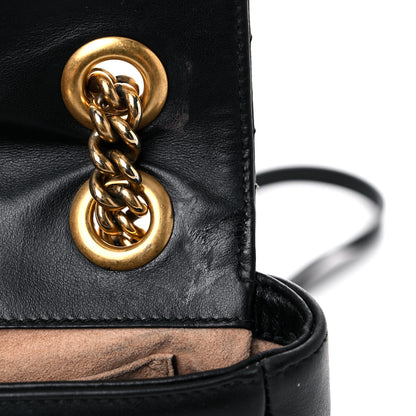 Gucci Calfskin Matelasse Mini GG Marmont Shoulder Bag Black 19 of 20