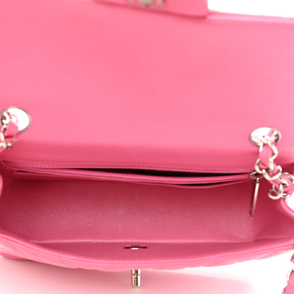 Chanel Lambskin Quilted Mini Rectangular Flap Dark Pink 5 of 14